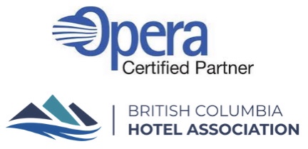 Opera Certified Partner logo and British Columbia Hotel Associate logo